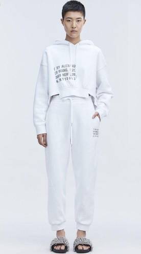 Alexander Wang T by  Fleece Paneled Printed Cropped Sweatshirt + Sweatpants Set