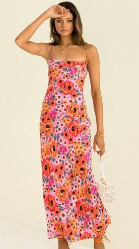 Hello Molly Blooming Light Midi Dress Pink