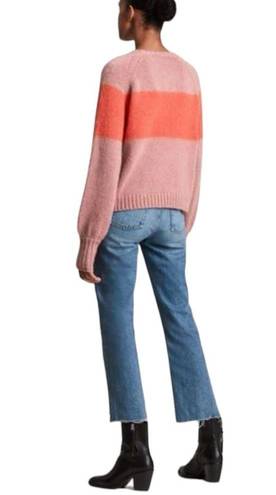 ALLSAINTS NEW All Saints Lou Uno Jumper Stripe Colorblock Crewneck Fuzzy Sweater