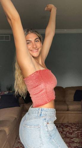 Hollister Pink Velvet tube top