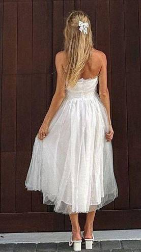 white tulle dress