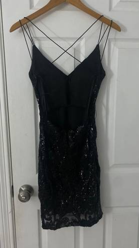 Windsor Black Sequin Mini Dress