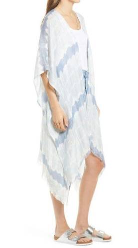 Treasure & Bond  Tie Dye High-Low Wrap Blue Shibori Stripe