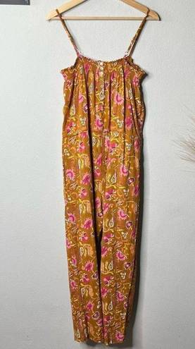 One Piece Xirena Jumpsuit Floral Printed Sydnee Orange  Jumpsuit Size M