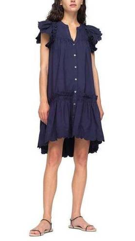 Petal Sea New York | Heidi Heart Quilt  Sleeve Tiered Dress | Navy | Sz XS