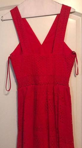 Likely Red  Eyelet Sundress