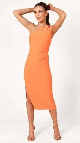 Petal and Pup  Nadene Orange One Shoulder Midi Dress 6