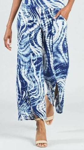 Petal NWT Clara Sun Woo Draped Front Slit Ankle  Pant Carefree Travel Fabric