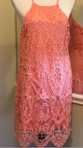 Acemi Lace Peach Dress SZ L