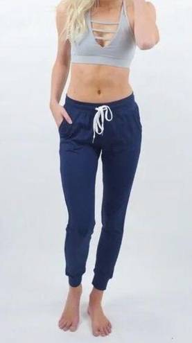 Zyia  Active Cozy Jogger Pants Navy Blue Women's Size XS