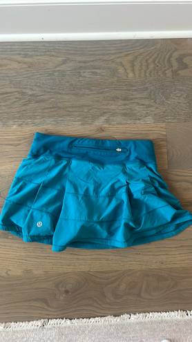 Lululemon Pace Rival Mid-Rise Skirt Teal