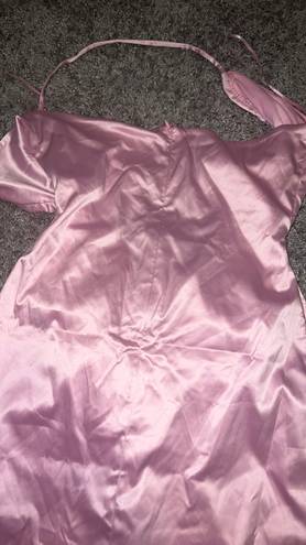 Tic Toc Pink Silk Mini Dress