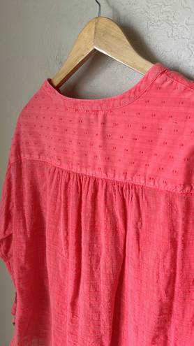 Pilcro and the Letterpress Coral Mila Blouse