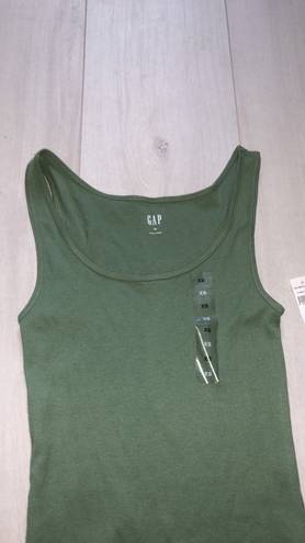 Gap Ribbed Olive Green Tank Top