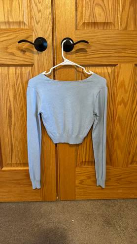 John Galt Cropped Blue Sweater 