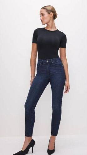 Good American Good Legs Crop Ankle Jeans Dark Wash Blue375 25 0