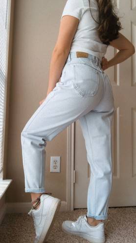 Lee VINTAGE  MOM JEANS LIGHT WASH DENIM TAPERED LEG THICK