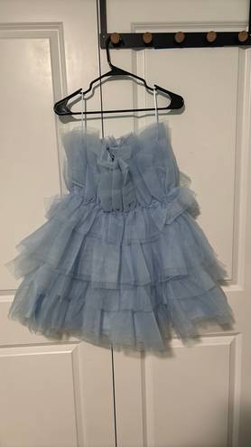 Audrey Parks Light Blue Ruffle Dress