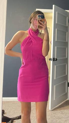 TCEC Halter neck Fuchsia Dress