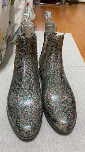 Jack Rogers Silver Sparkly Boots