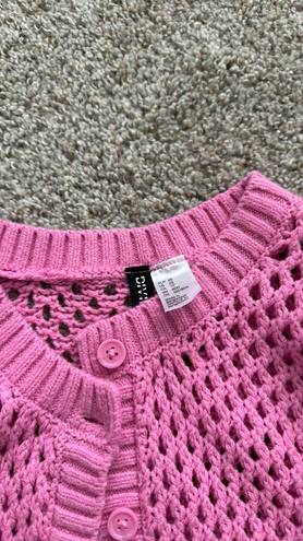 H&M Pink Crochet Sweater