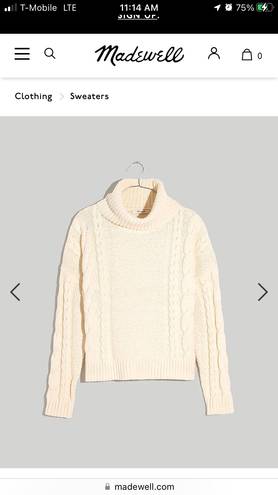 Madewell Cable Turtleneck Sweater