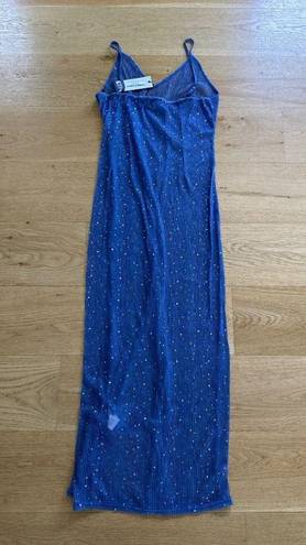 Boohoo  Glitter Diamonte Beach Dress in Blue