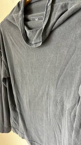 We The Free Grey Bell Sleeve Cowl Neck Top