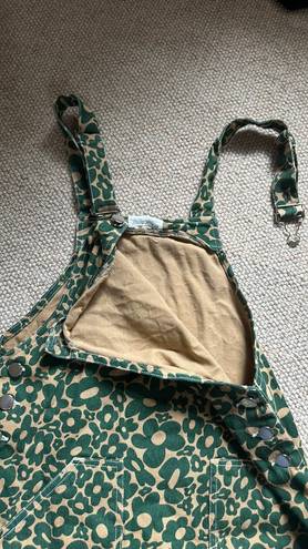 Green Floral Overalls Size XS