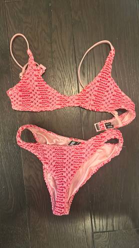 Triangl pink crochet swimsuit