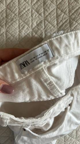 ZARA White Denim Shorts