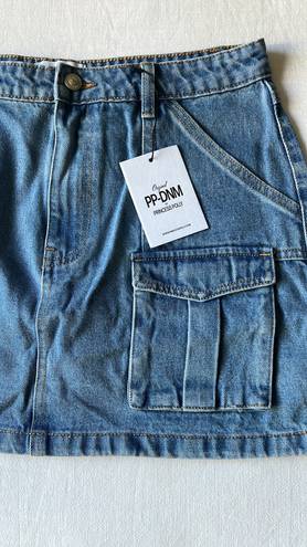 Princess Polly CHILLDERS DENIM MINI SKIRT MID WASH - Size 8