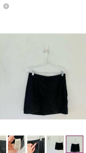 Free People Faux Leather Black Mini Skirt Neutral Holiday Party Emo Grunge