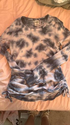 Victoria's Secret PINK Long Sleeve blue tie dye