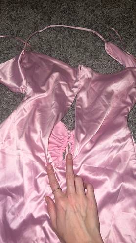 Tic Toc Pink Silk Mini Dress