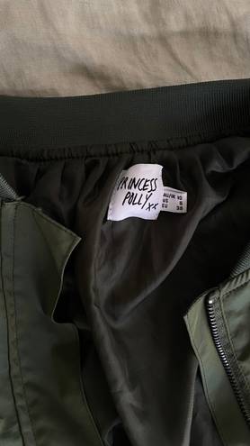 Princess Polly Green Bomber Jacket