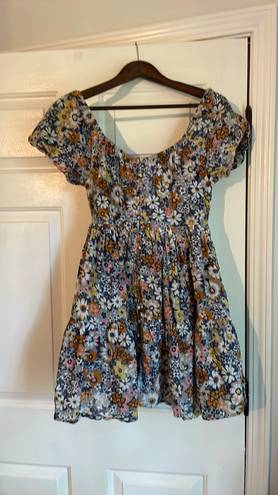 American Eagle Floral Back Tie Mini Dress