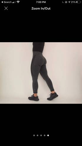 Charcoal Contour Gym Leggings Gray