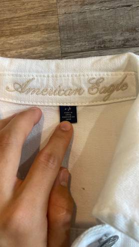 American Eagle white jean jacket