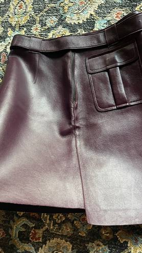 Genuine leather Skirt (purple) Purple Size 4