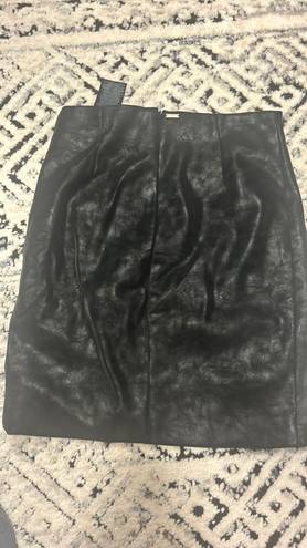 Guess Jet Black Leather Skirt