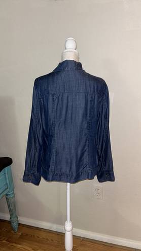 Coldwater Creek size 10 lightweight, women’s blue Jean jacket