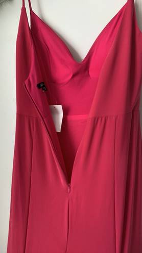 Jump NWT  Apparel Pink Spaghetti Strap V Neck Evening Gown