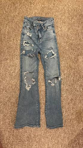 American Eagle Outfitters Flare Ripped Jeans