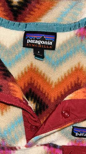 Patagonia Synchilla Timber Twist Snap-T Fleece Pullover Cinder Red