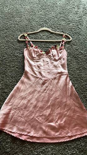 White Fox Boutique White Fox Pink Silk Dress