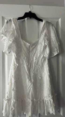 Showpo White Embroidered Dress