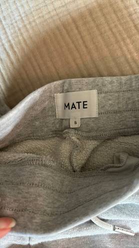 Mate the Label Front Seam Gray Fleece Joggers