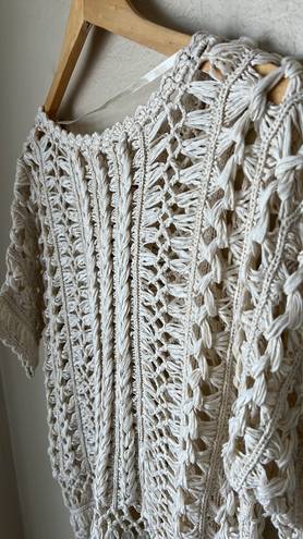 Anthropologie MOTH loose Yarn Knit Cream Blouse