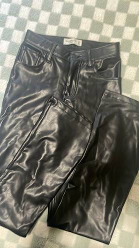 Abercrombie Black Leather Pants Size 24